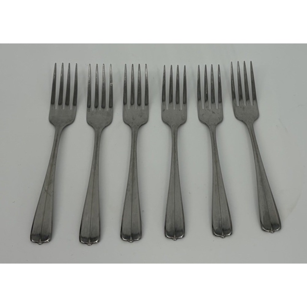 Oneida USA Gala Impulse Dinner Forks Set of 6 Stainless Flatware 7 3/8"